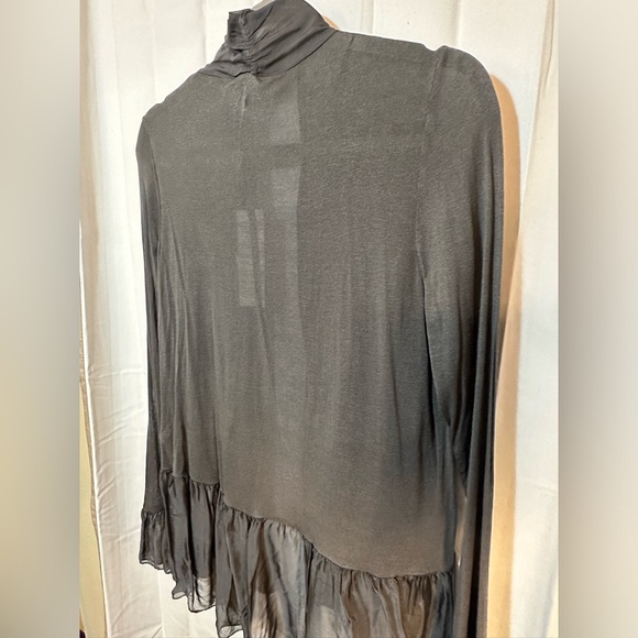 Piazza Del Tempio Silk & Viscose Cardigan Charcoal Size Medium Made in Italy - Picture 4 of 6